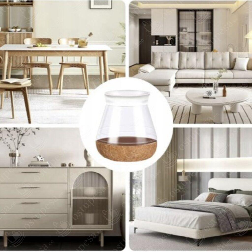 Mööblijalgade kaitsmed, 4 tk pakis, 2 pakki komplektis