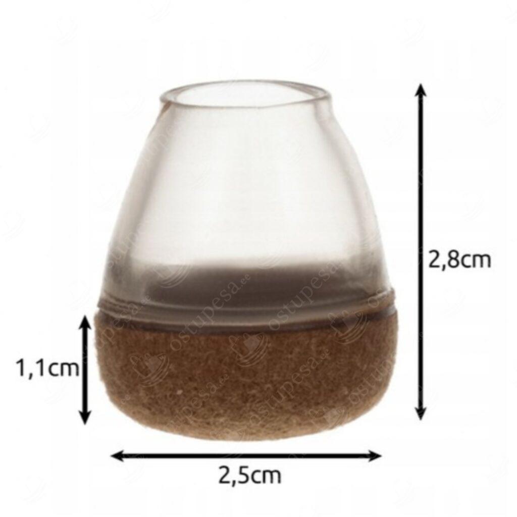 Mööblijalgade kaitsmed, 4 tk pakis, 2 pakki komplektis