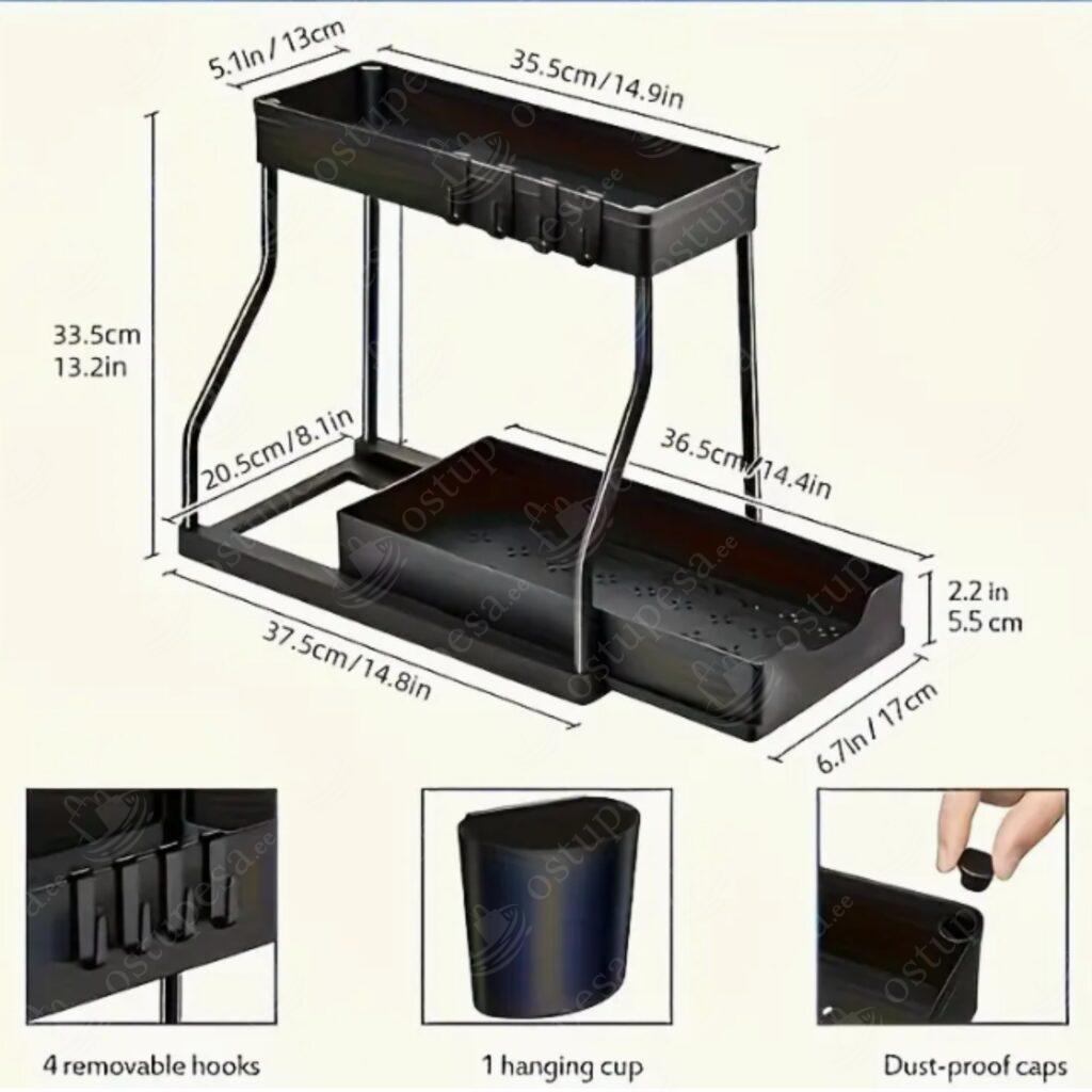 Organisaator valamukappi, must