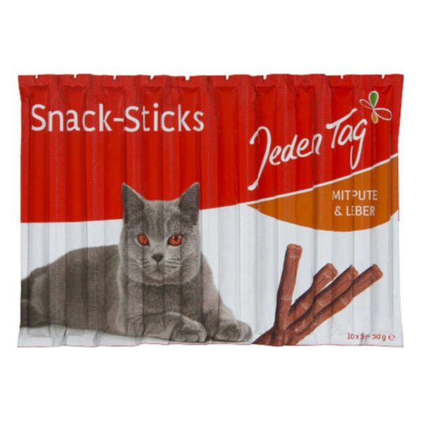 Närimispulgad kassidele, 50 g, Jeden Tag, 3 erinevat komplektis