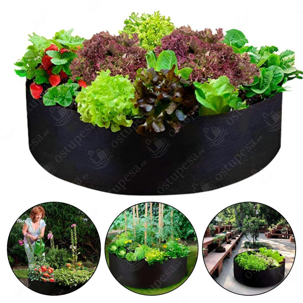 Kõrgendatud aiapeenar, kangast, 2 tk komplektis