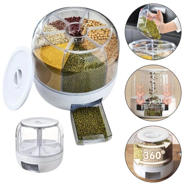 360 kraadi pöörlev kuivainete hoidik