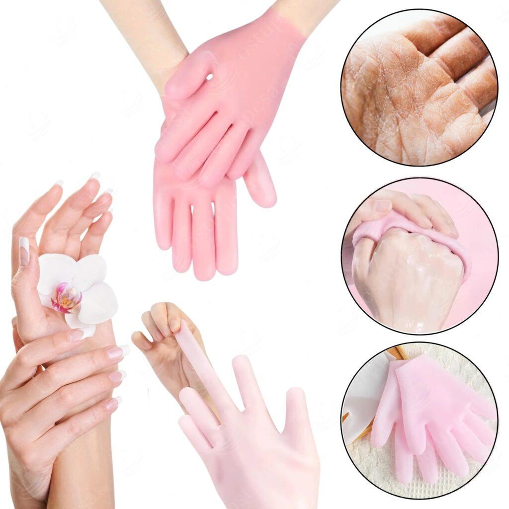 Niisutavad spa kindad silikoonist, 2 paari komplektis