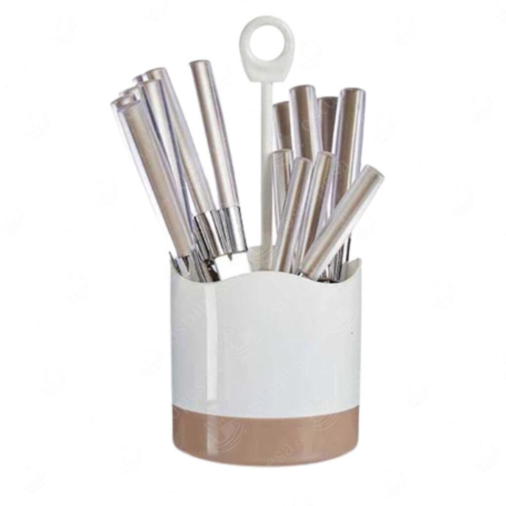 16-osaline söögiriistade komplekt hoidjaga