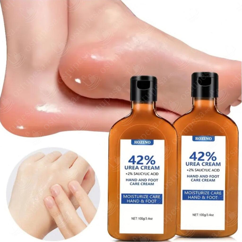 Niisutav kreem kätele ja jalgadele, 42% uurea, 100g,  Rozino, 2 tk komplektis