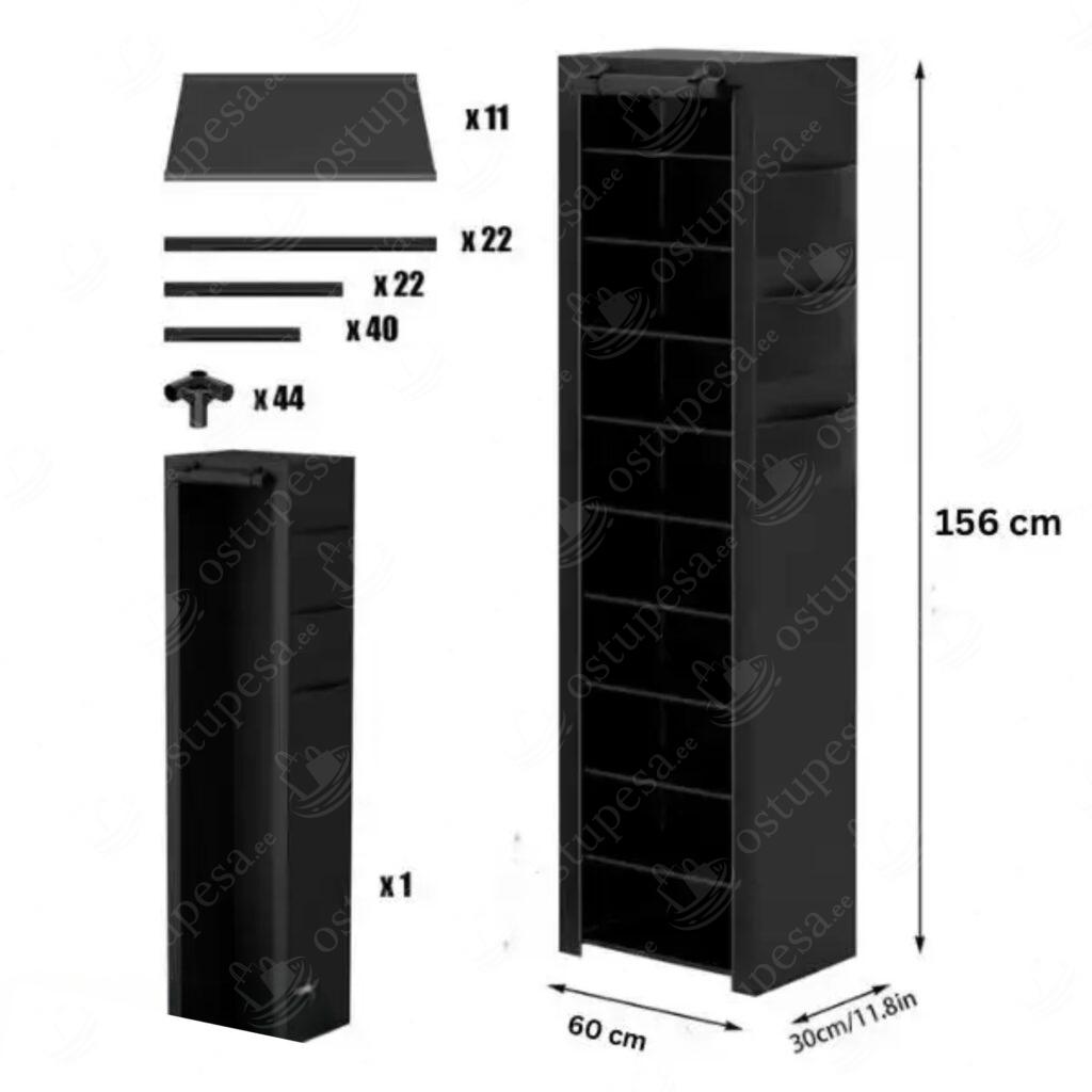 10-korruseline kingariiul kattega, kokkupandav