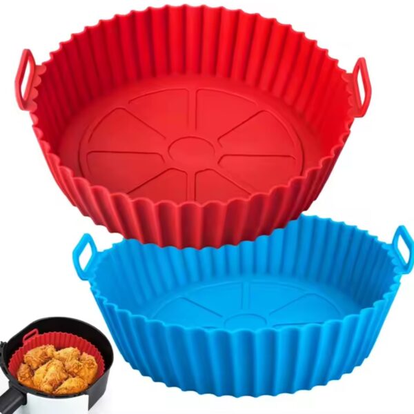 Silikoonist kuumaõhufritüüri vormid, ümmargused, d 20 cm, 2 tk komplektis