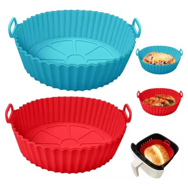 Silikoonist kuumaõhufritüüri vormid, ümmargused, d 20 cm, 2 tk komplektis