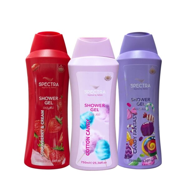 Dušigeelide komplekt, 750 ml, Spectra, 3 erinevat komplektis
