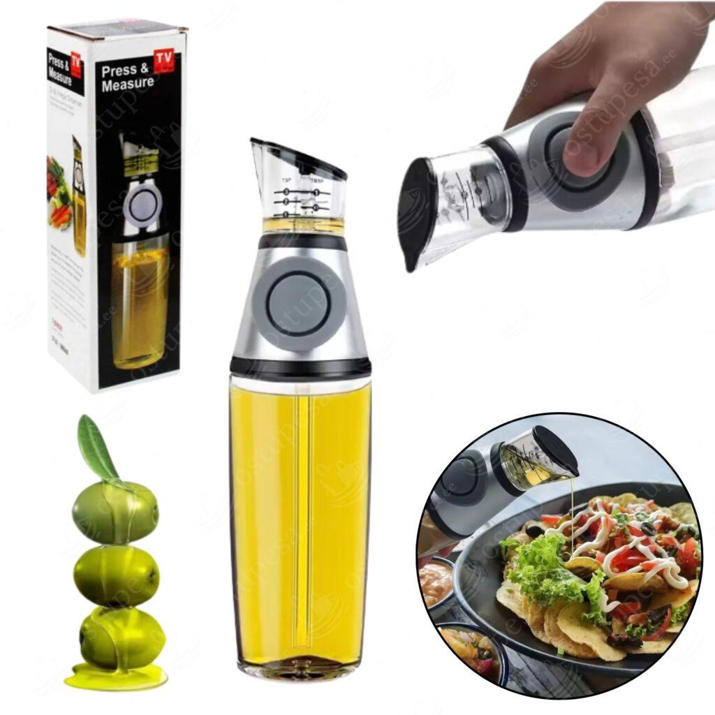 Klaasist õlipudel dosaatoriga, 500 ml