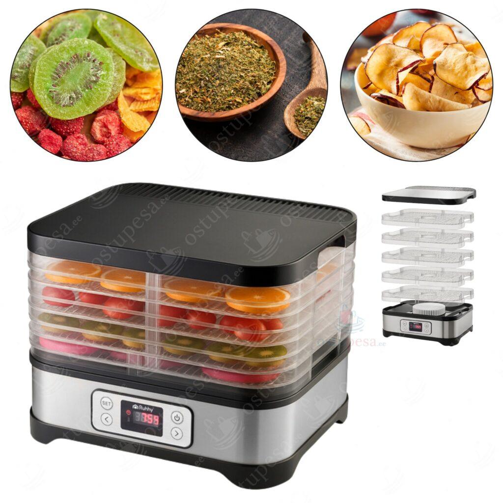 Toidukuivati lisatarvikutega, 10 L, Ruhhy