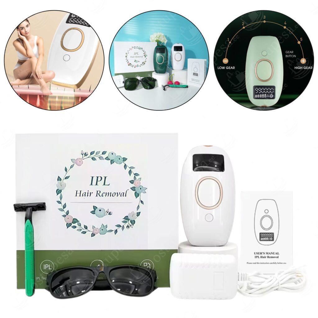 Fotoepilaator koos lisatarvikutega