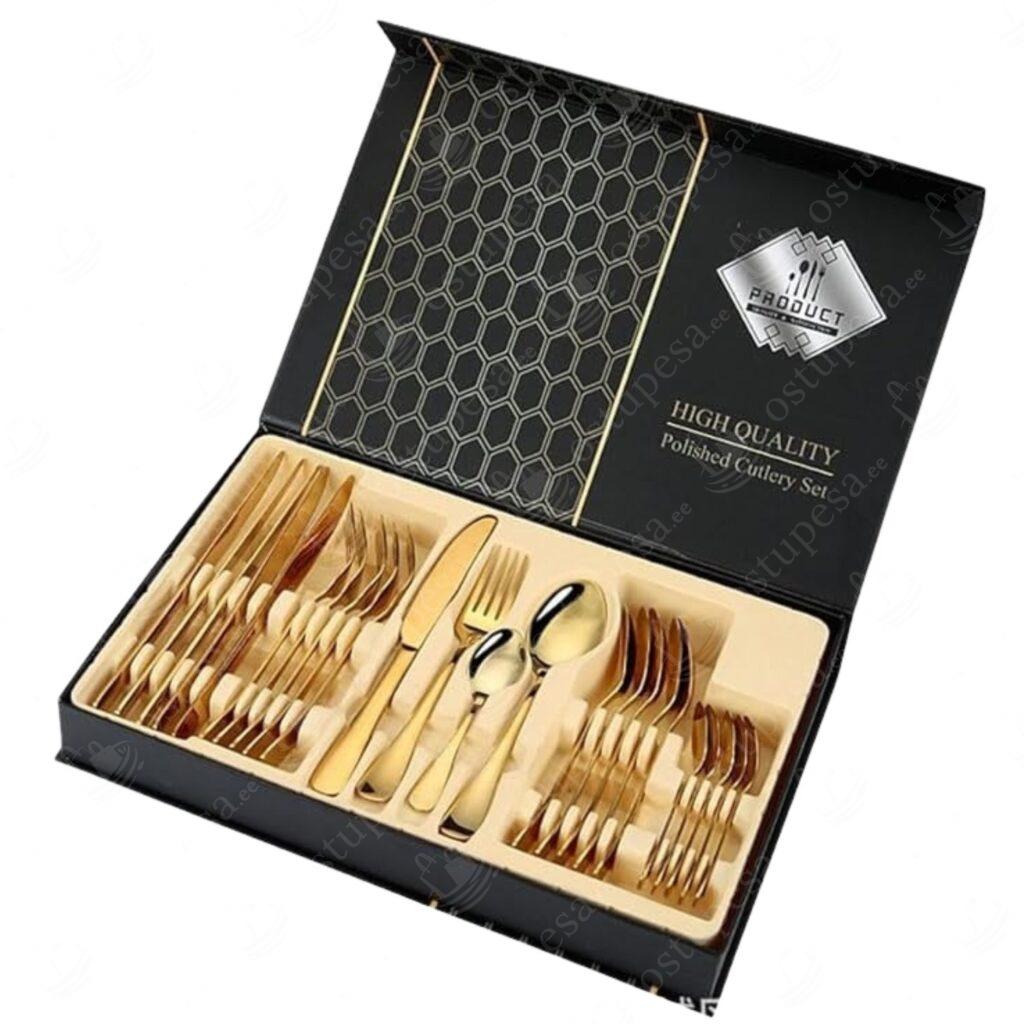 24-osaline söögiriistade komplekt, kinkekarbis