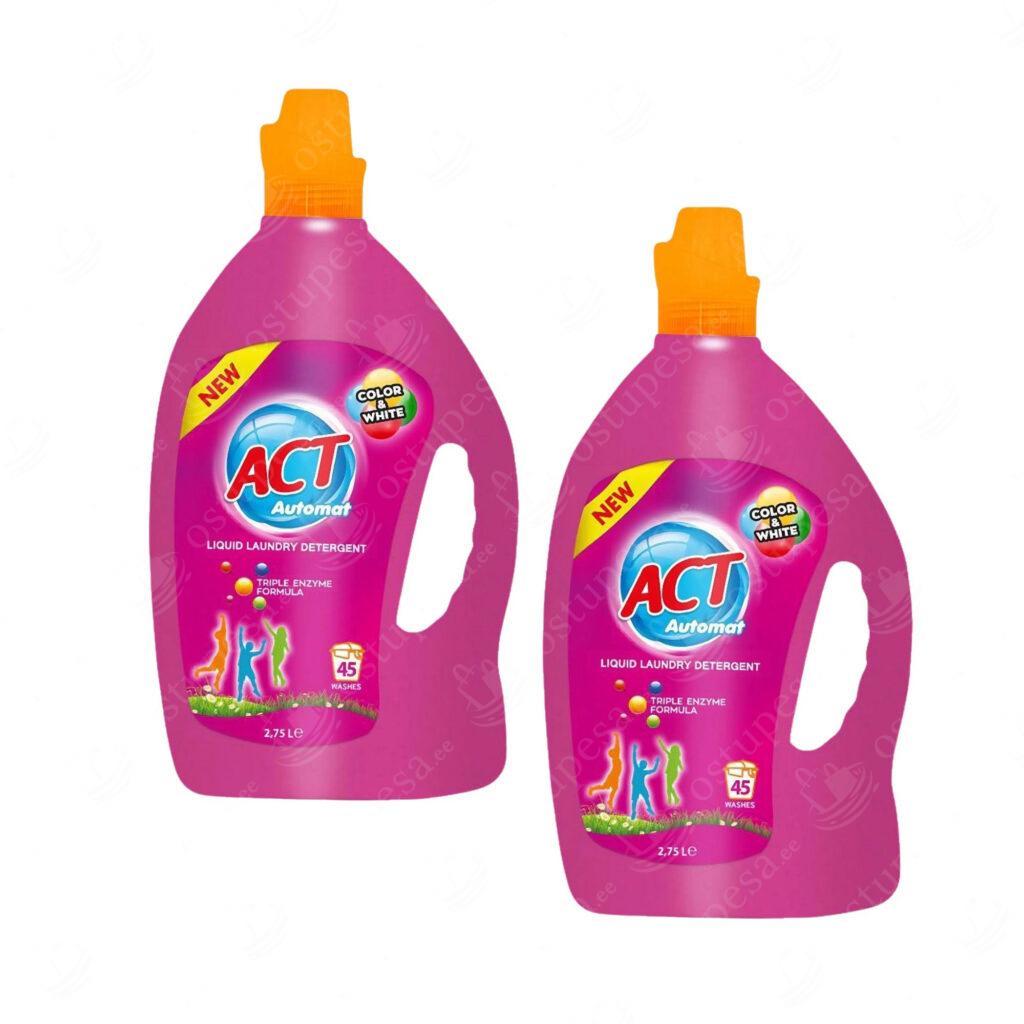 Universaalne pesuvahend, ACT, 45 pesukorda, 2 tk komplektis