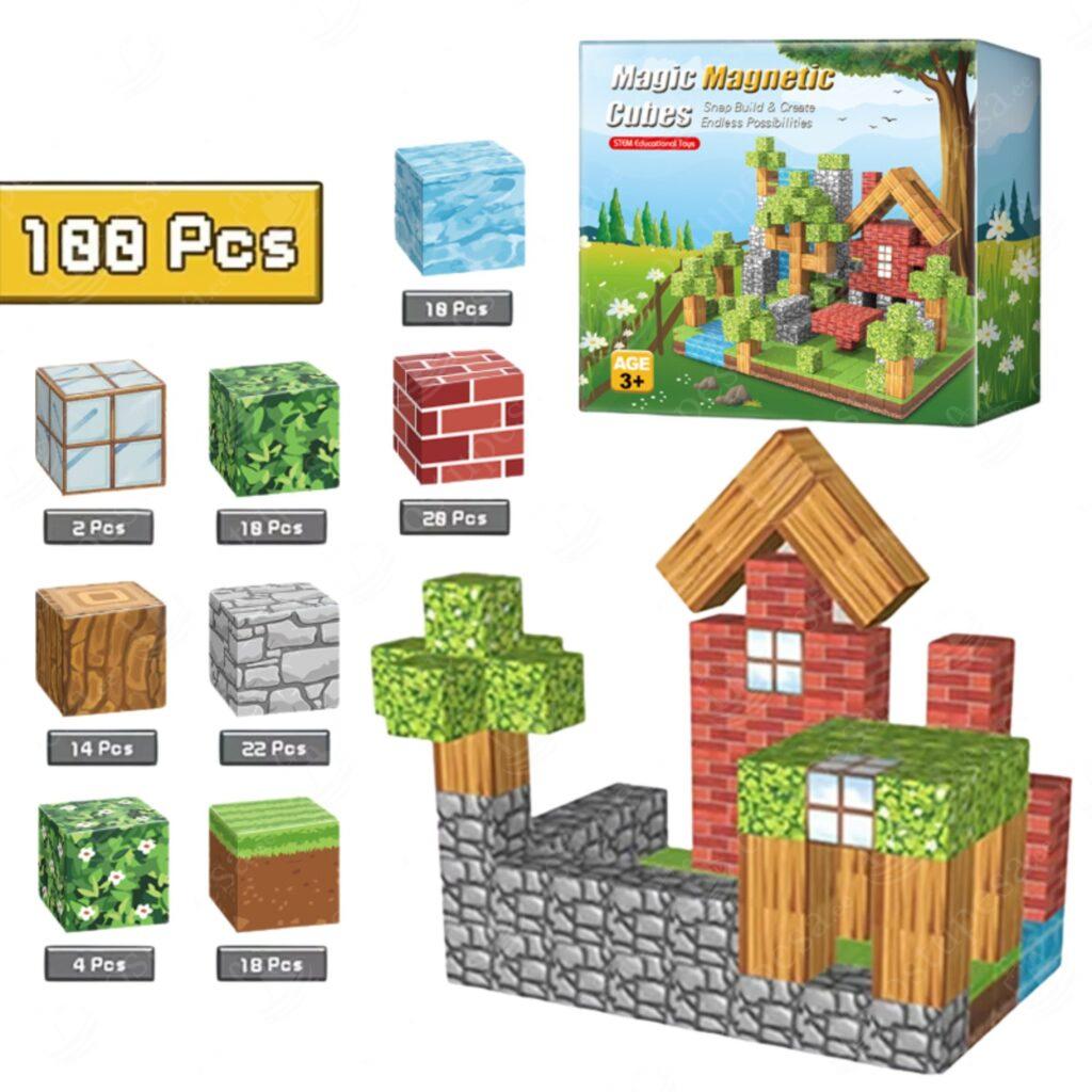 100-osaline magnetkuubikute komplekt