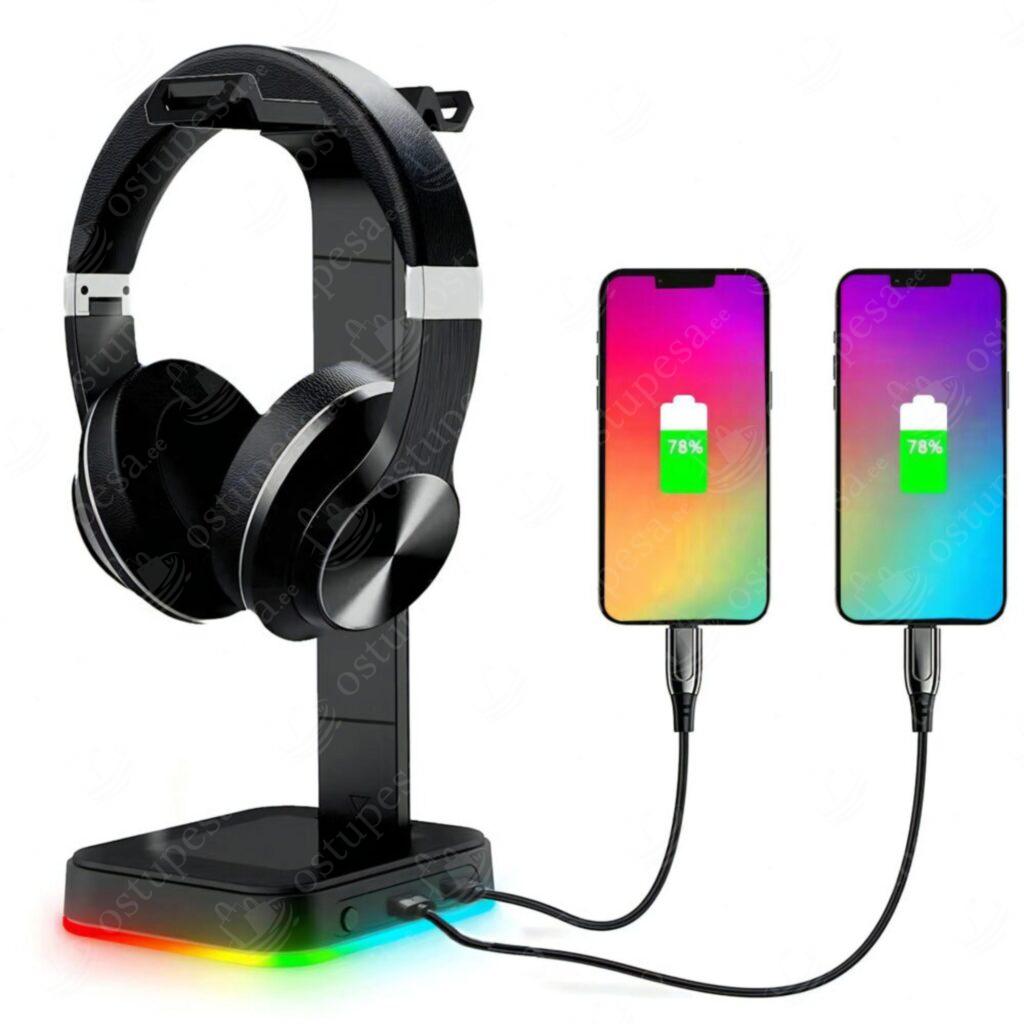 RGB-valgustusega kõrvaklapihoidja