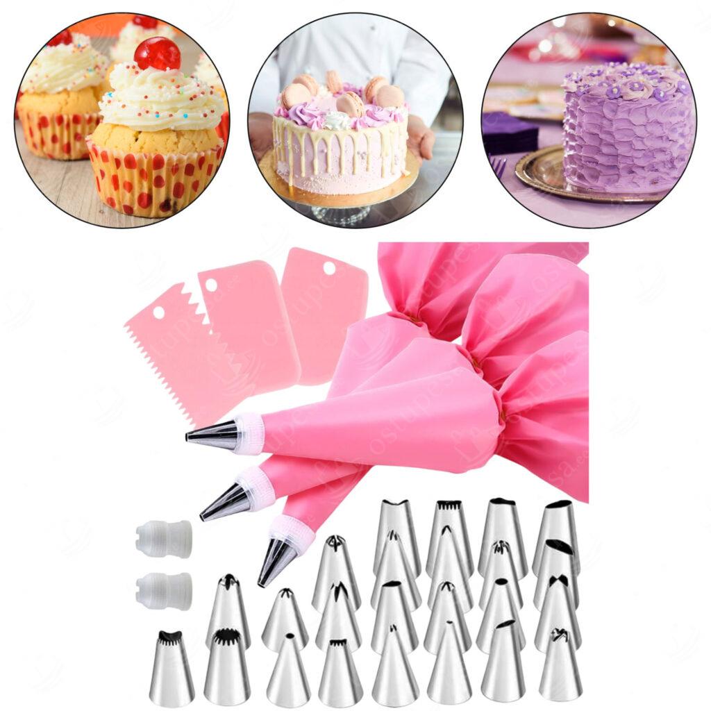 Kondiitripritsi komplekt spaatlite, tüllede ja pritskottidega