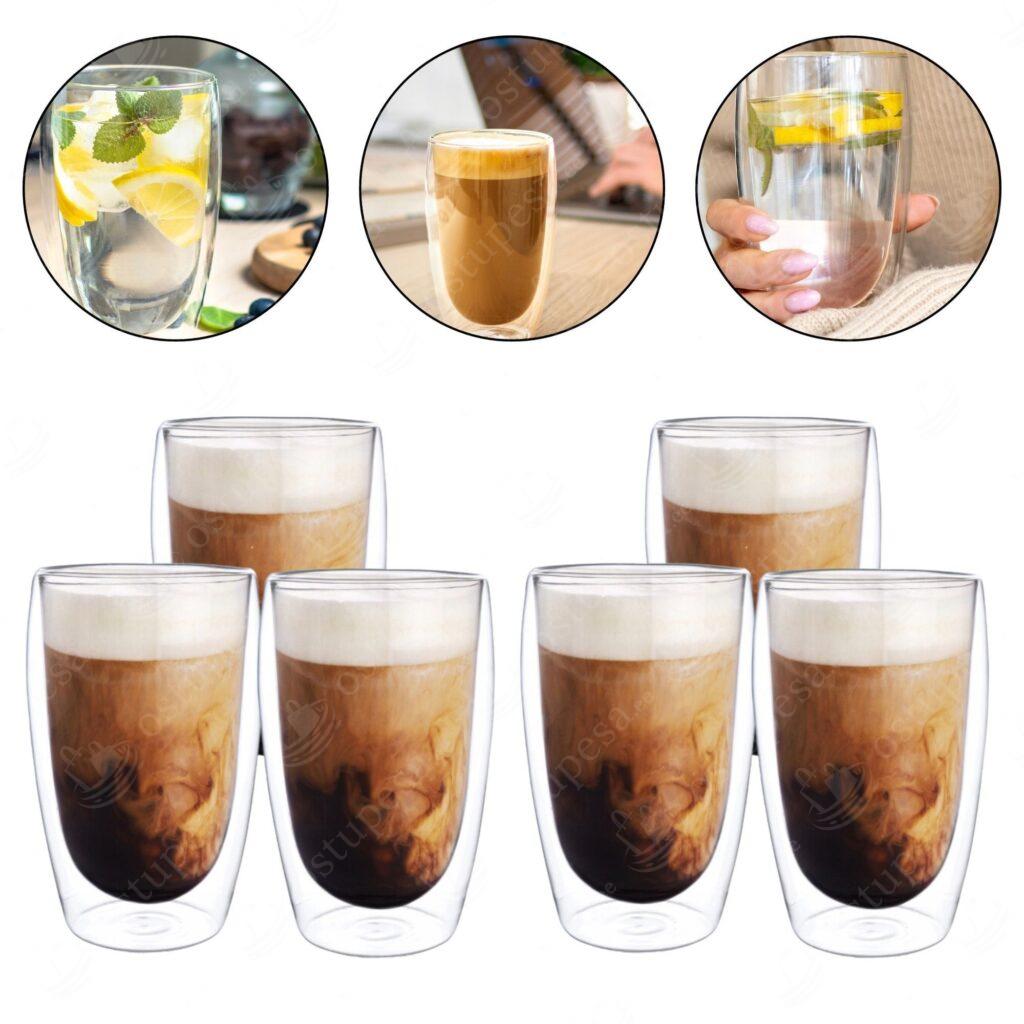 Topeltseinaga klaasid, 350 ml, 6 tk komplektis