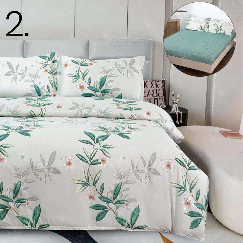 4-osaline satiinpuuvillane voodipesukomplekt, 180 x 200 cm