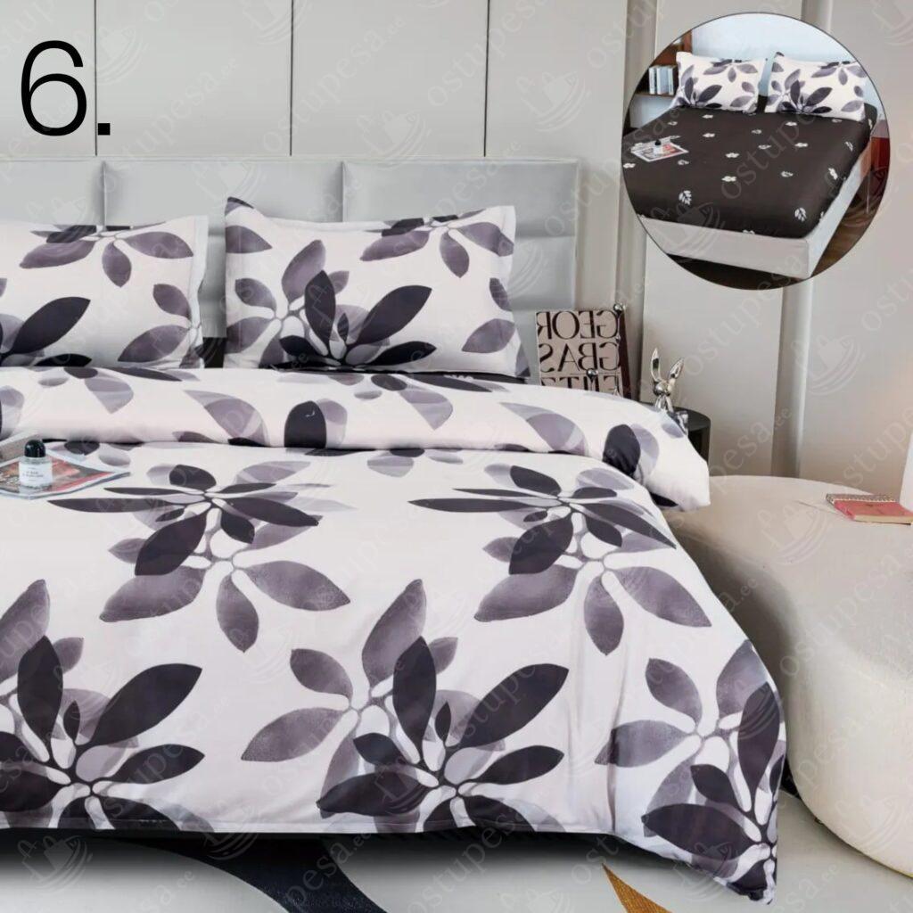 4-osaline satiinpuuvillane voodipesukomplekt, 180 x 200 cm