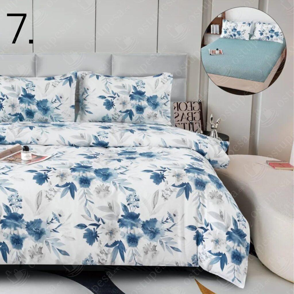 4-osaline satiinpuuvillane voodipesukomplekt, 180 x 200 cm