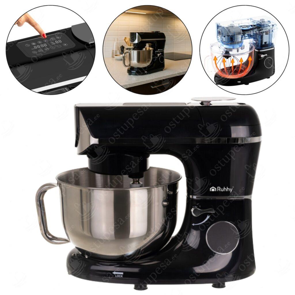 Planetaarmikser soojendusega kausiga ja sisseehitatud kaaluga, 5,5 L