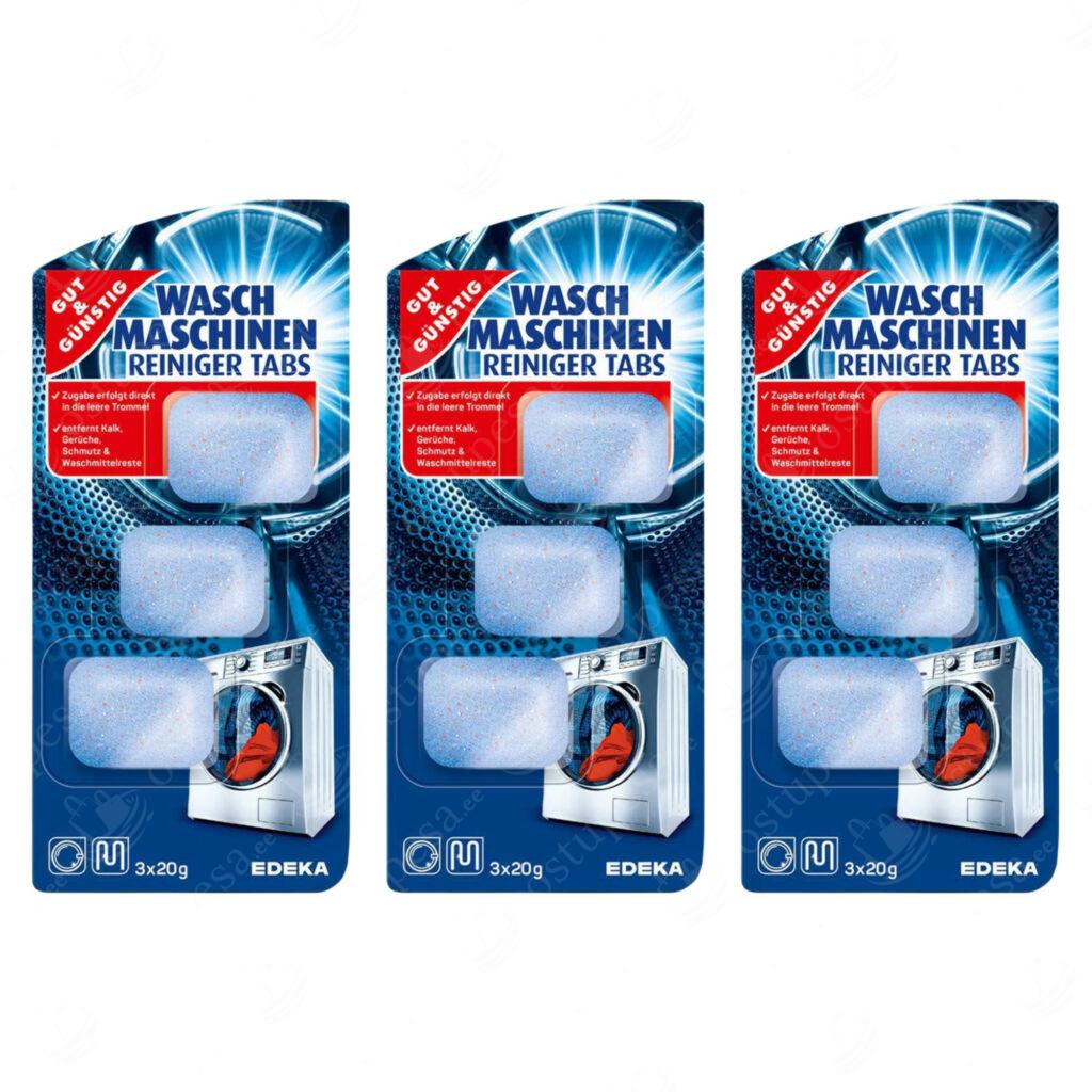 Pesumasina puhastus tabletid, 3 pakki komplektis, G&G