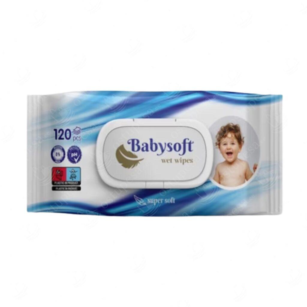 Niisked salvrätikud, Babysoft Super Soft, 12 x 120 tk
