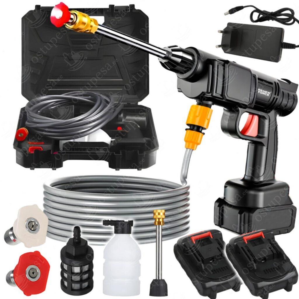 Juhtmeta survepesur kahe akuga, 400 W