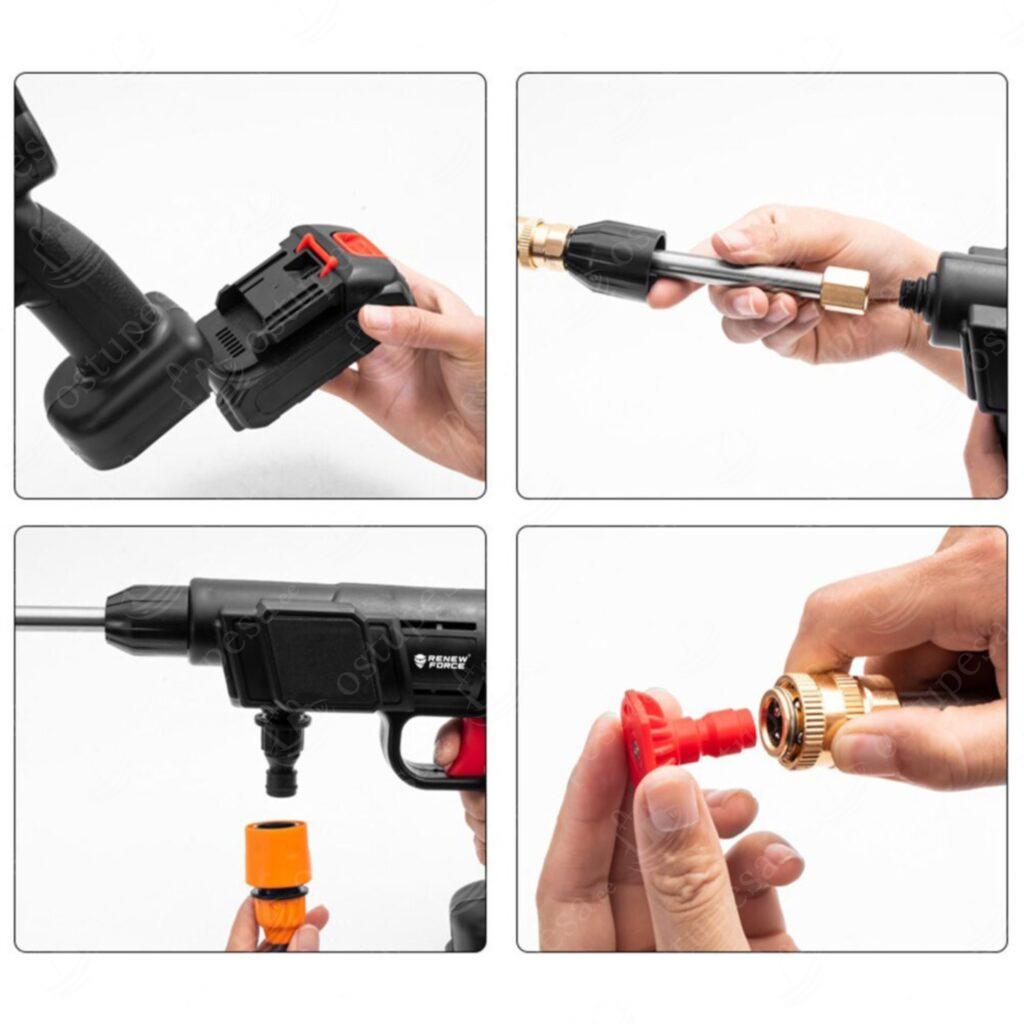 Juhtmeta survepesur kahe akuga, 400 W