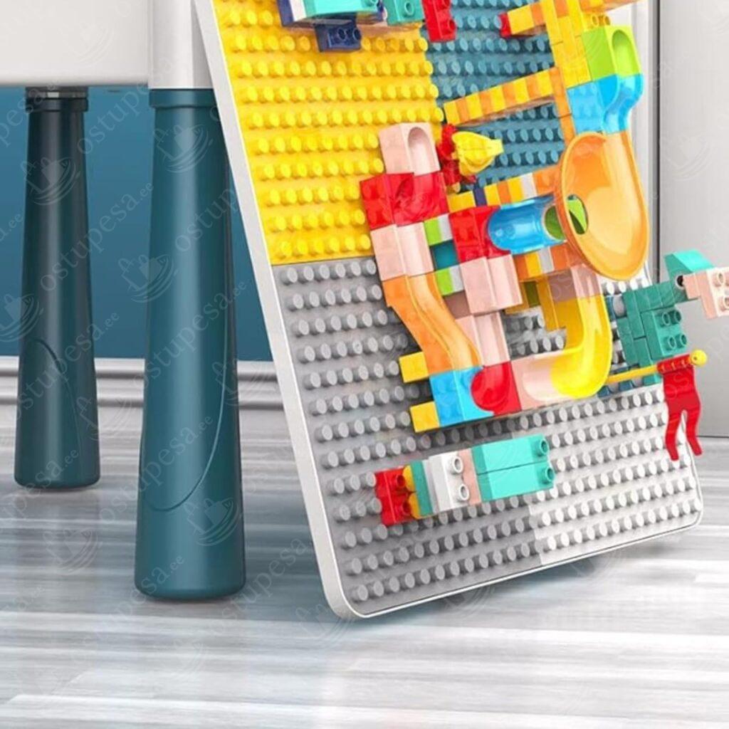 Laste mängulaud sahtlite ja klotsidega