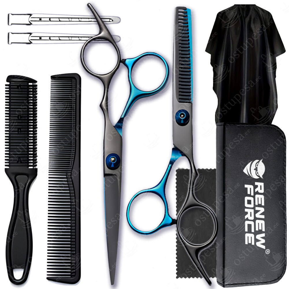 9-osaline professionaalsete juuksuritarvikute komplekt