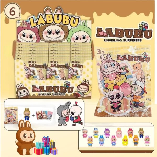Labubu minifiguurid üllatuspakk, 6 pakki komplektis