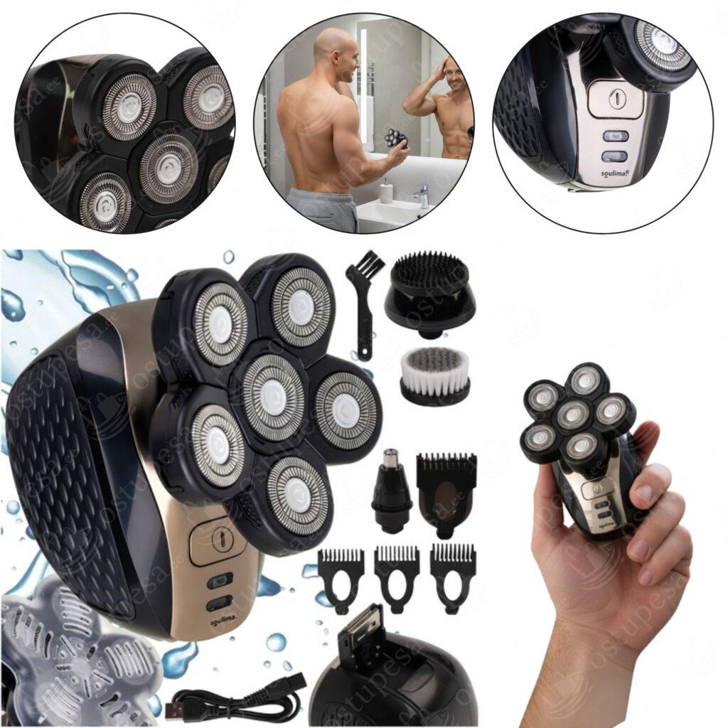 6-osaline juukselõikur ja habemetrimmer, Soulima, must