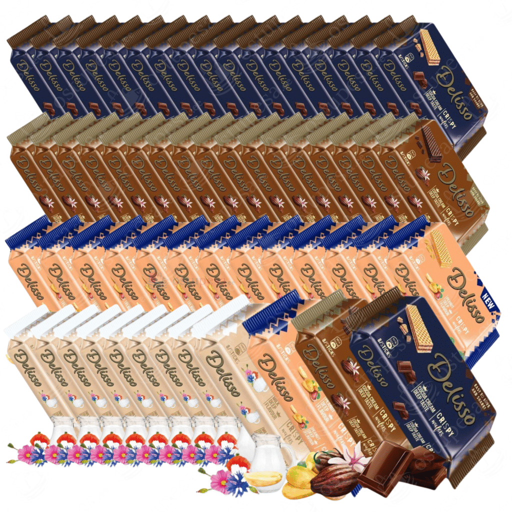 Šokolaadivahvlid, 72 tk komplektis