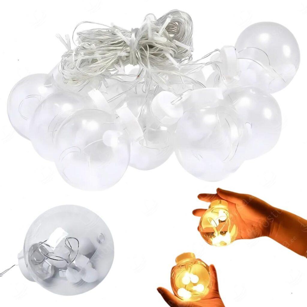 Kuulidega valguskardin, soe valgus, 138 LED