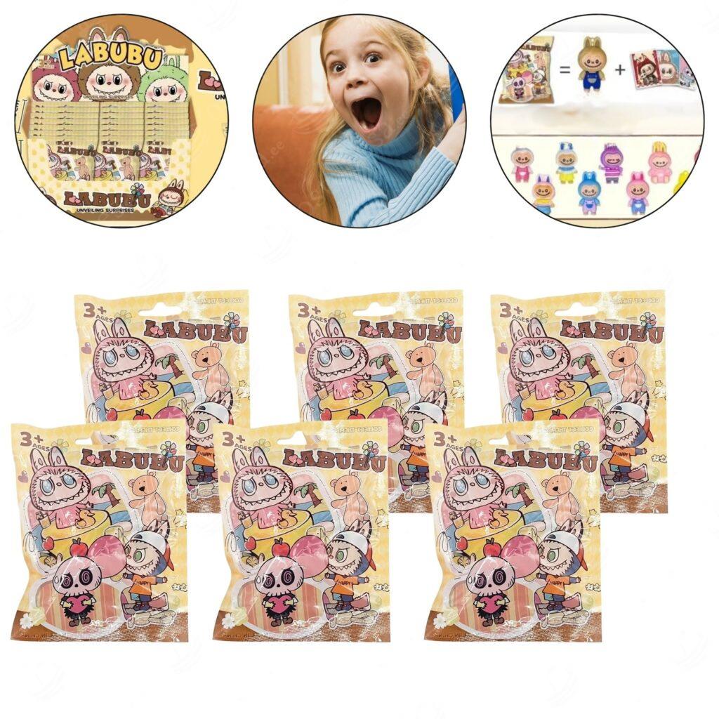 Labubu minifiguurid üllatuspakk, 6 pakki komplektis