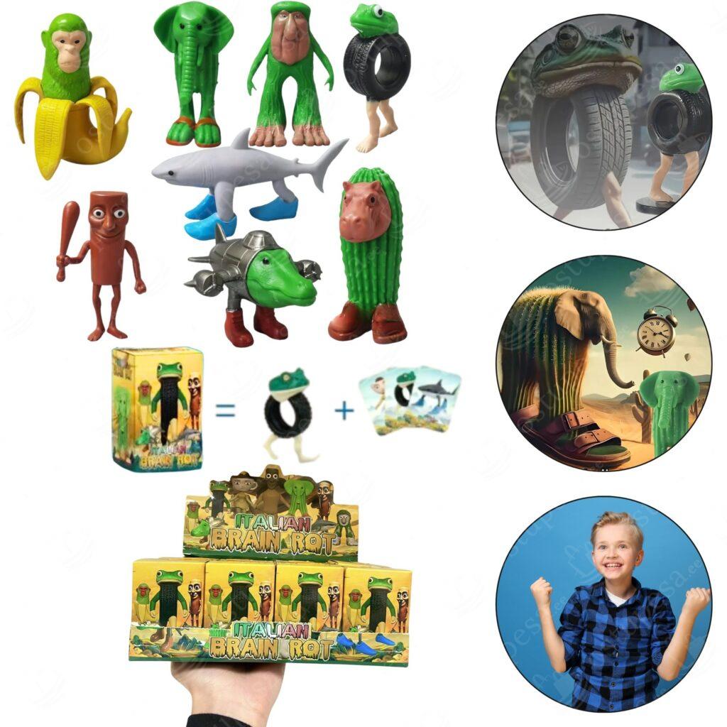Italian Brain Rot üllatusfiguurid, 6 karpi komplektis