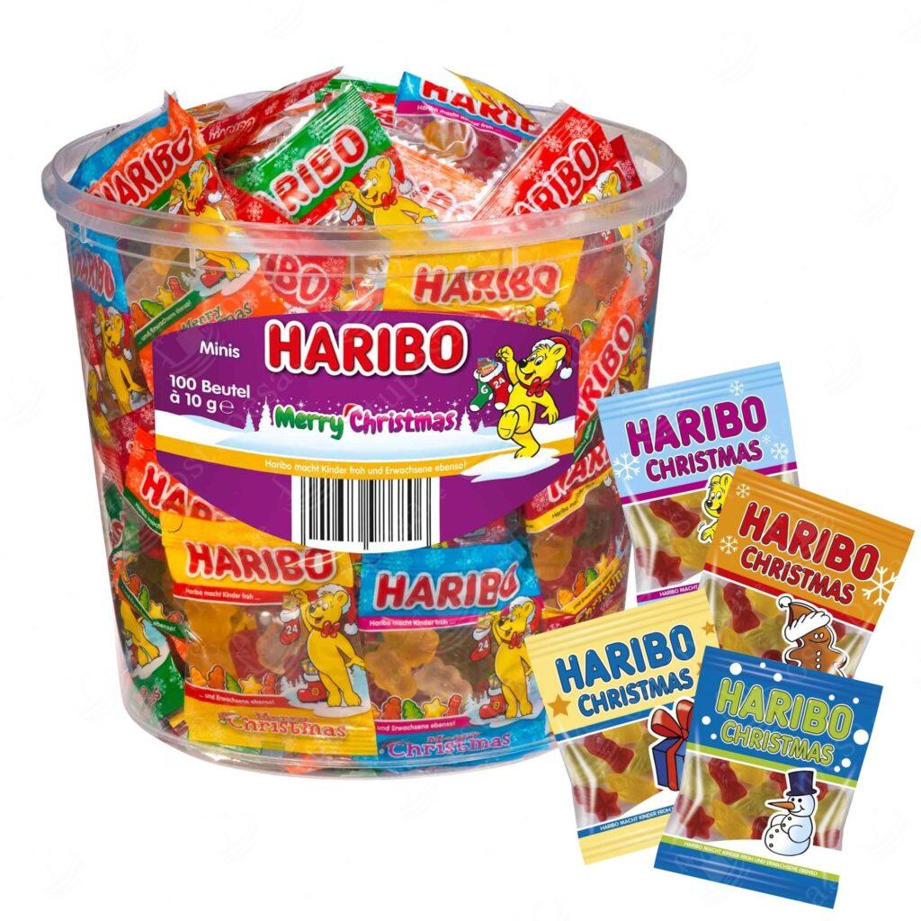 Haribo Christmas, 100 minipakki ämbris, 1000 g