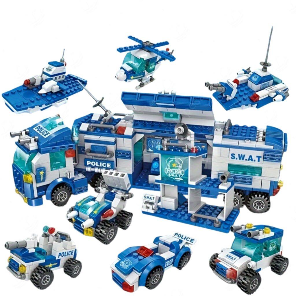 8-ühes klotside komplekt, politseiauto