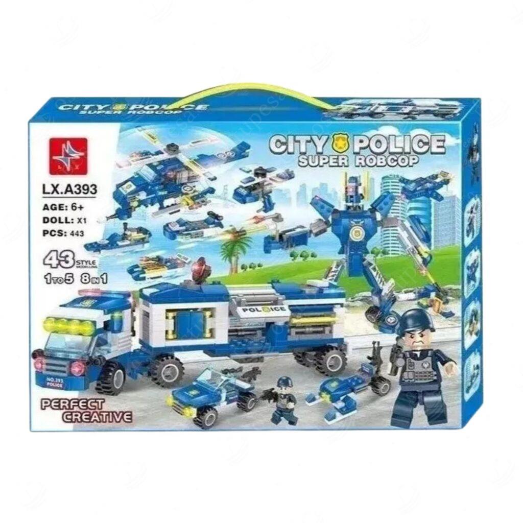 8-ühes klotside komplekt, politseiauto