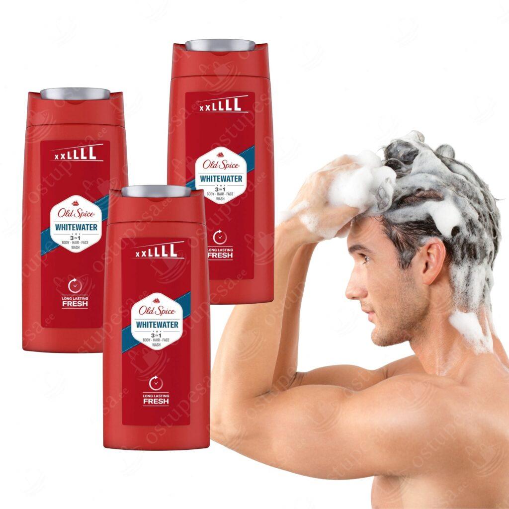Dušigeel Old Spice Whitewater, 675 ml, 3 tk komplektis