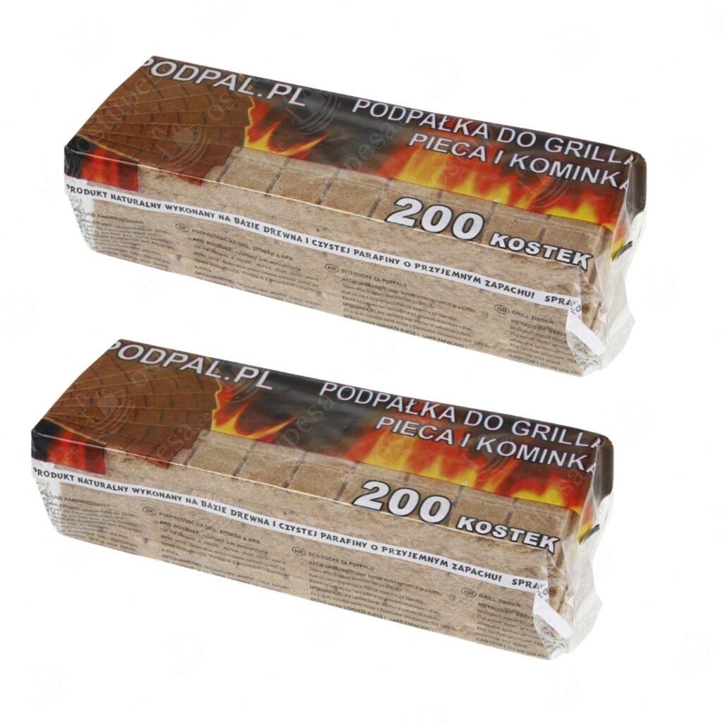 Süütekuubikud, 200 tk pakis, 2 pakki komplektis