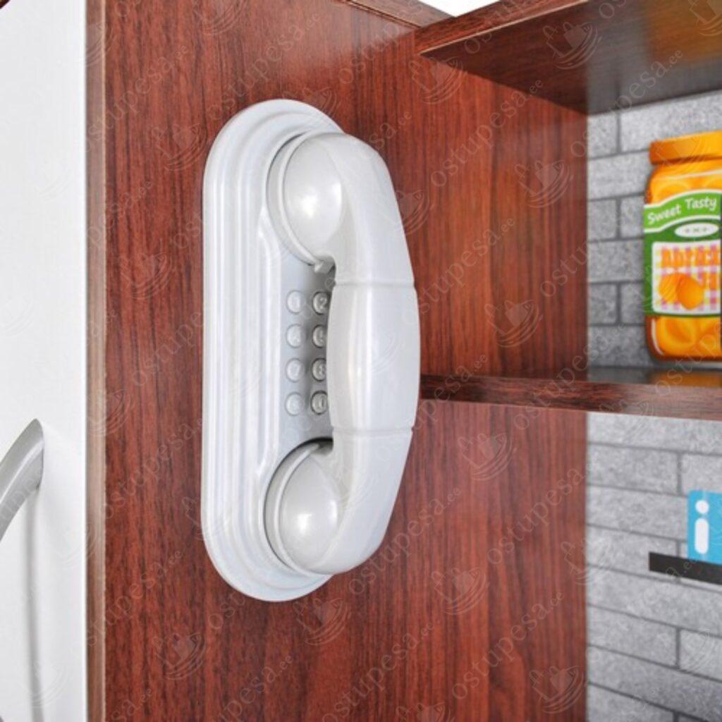 Puidust mänguköök LED-valgusega ja tarvikutega