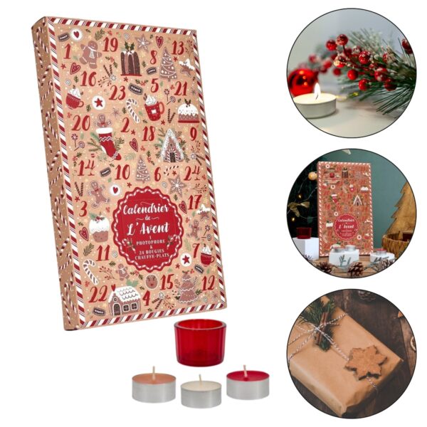 Advendikalender piparkoogilõhnaliste küünaldega