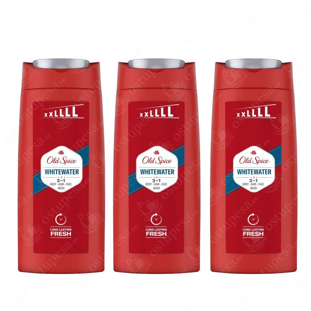 Dušigeel Old Spice Whitewater, 675 ml, 3 tk komplektis