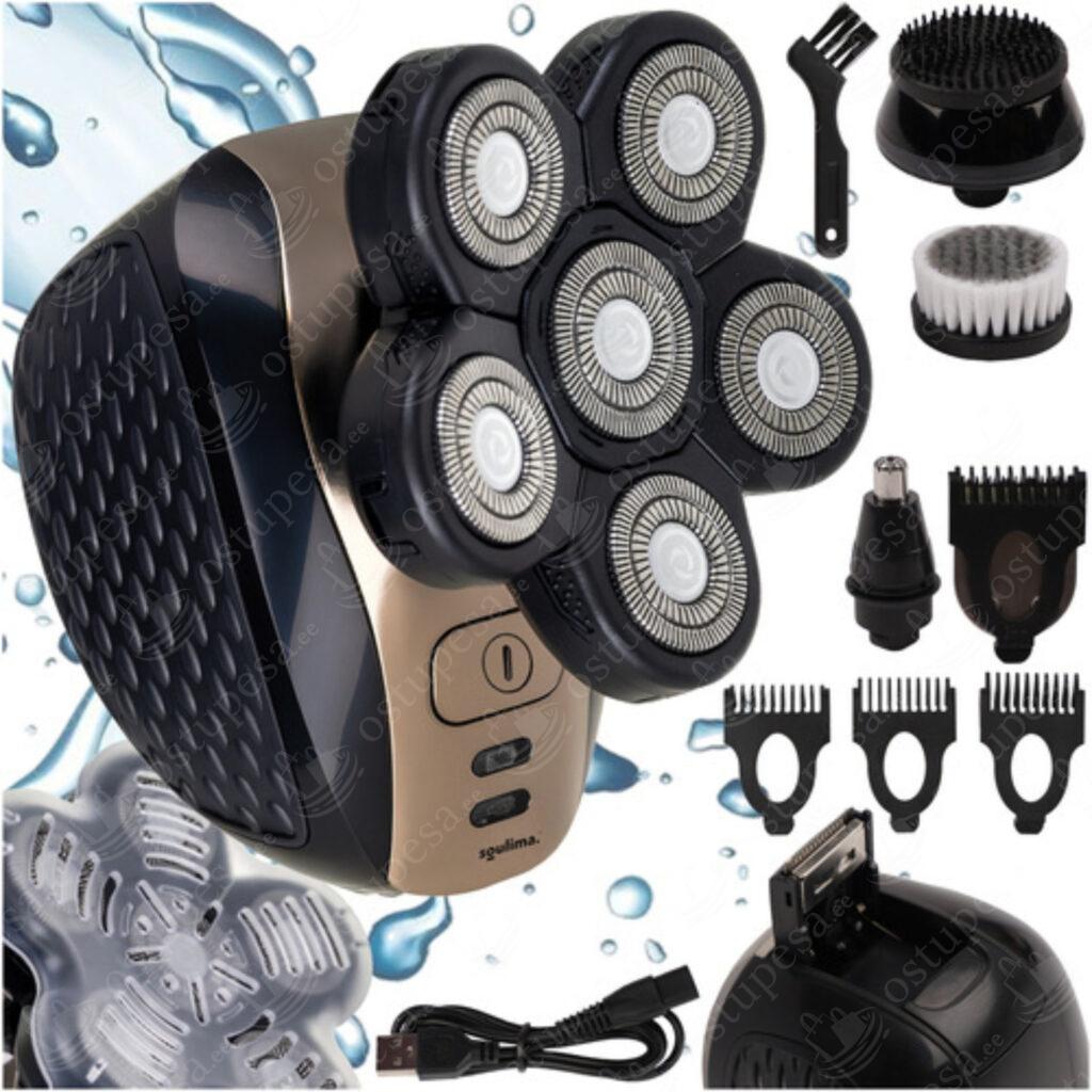 6-osaline juukselõikur ja habemetrimmer, Soulima, must