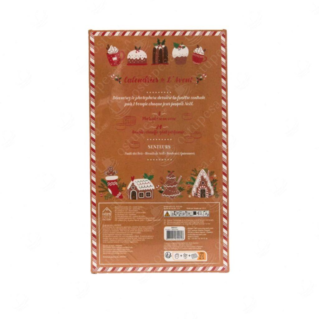 Advendikalender piparkoogilõhnaliste küünaldega