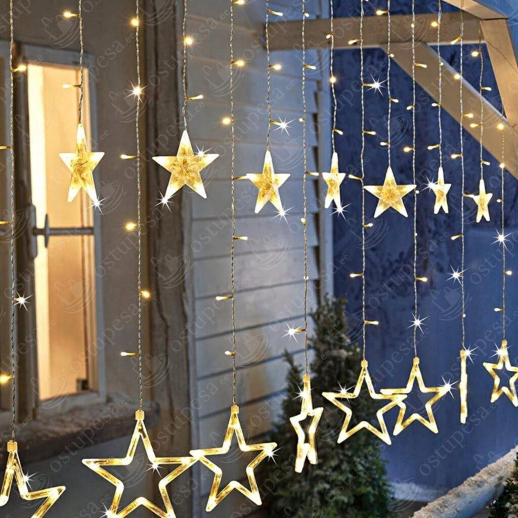 Tähekardin, soe valgus, 138 LED