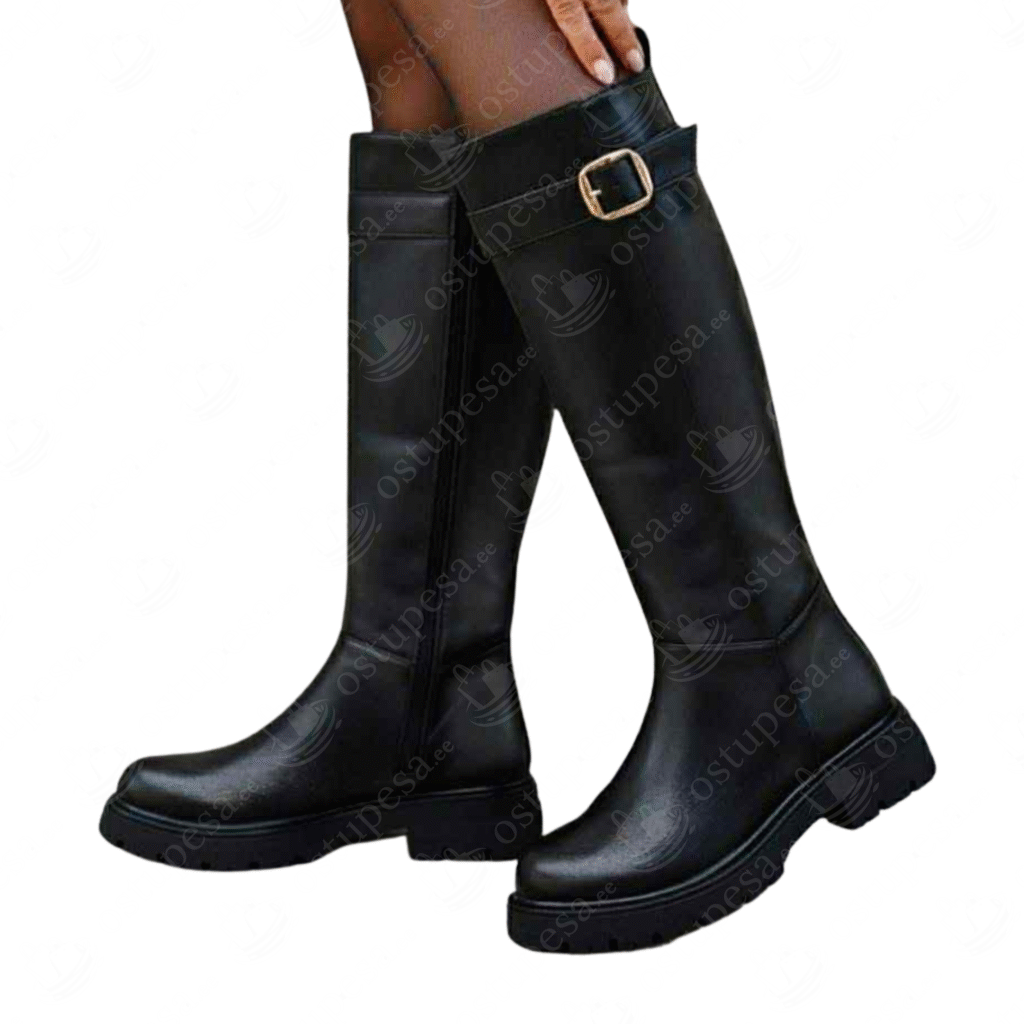 Naiste kõrged saapad, must